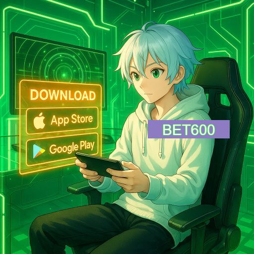 Imagem promocional do app oficial BET600 destacando a conveniência de jogar cassino online pelo celular ou navegador