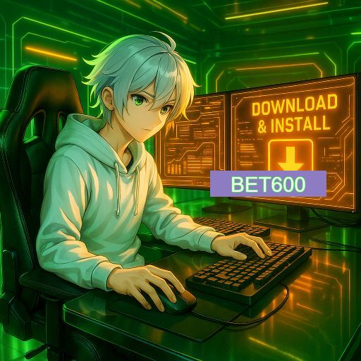 Imagem promocional do app oficial BET600 destacando a conveniência de jogar cassino online pelo celular ou navegador