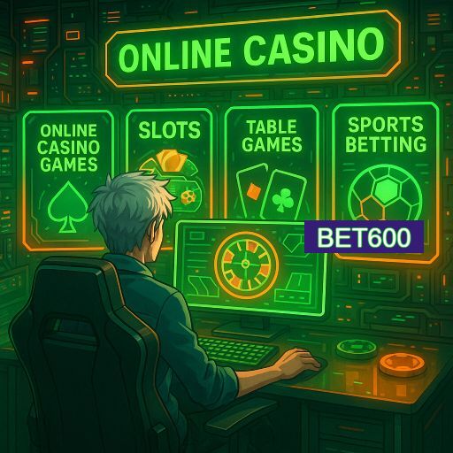 Imagem promocional do app oficial BET600 destacando a conveniência de jogar cassino online pelo celular ou navegador
